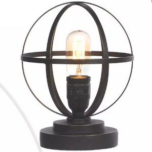 Kirklands Black Metal Globe Lantern